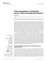 Thermoregulation in wheelchair tennis - How to manage heat stress?