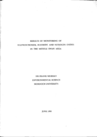 Results of monitoring of sulphur dioxide, fluoride and nitrogen oxides in the Middle Swan area