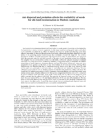 Ant dispersal and predation affects the availability of seeds for old-field recolonisation in Western Australia