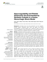 Hypocoagulability and platelet dysfunction are exacerbated by synthetic colloids in a canine hemorrhagic shock model