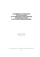 Investigation and evaluation of communication on transboundary animal diseases in selected countries in the Greater Mekong subregion