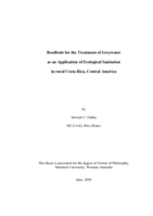 Reedbeds for  the treatment of greywater as an application of ecological sanitation in rural Costa Rica, Central America