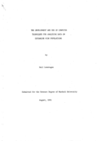 The development and use of computer techniques for analysing data on estuarine fish populations