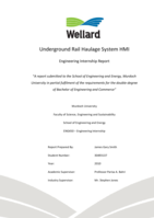 Underground rail haulage system HMI: Engineering Internship Report
