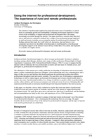 Using the internet for professional development: The experience of rural and remote professionals
