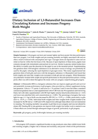 Dietary inclusion of 1,3-Butanediol increases dam circulating ketones and increases progeny birth weight