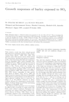Growth responses of barley exposed to SO2