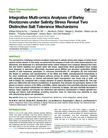 Integrative multi-omics analyses of barley rootzones under salinity stress reveal two distinctive salt tolerance mechanisms