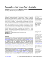 Geoparks – learnings from Australia