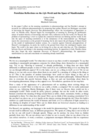 Patockian reflections on the Life-World and the space of manifestation