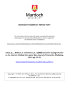 Consumer buying behavior on the Internet: Findings from panel data