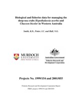 Biological and fisheries data for managing the deep-sea crabs Hypothalassia acerba and Chaceon bicolor in Western Australia