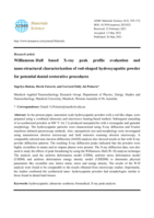 Williamson–Hall based X-ray peak profile evaluation and nano-structural characterization of rod-shaped hydroxyapatite powder for potential dental restorative procedures