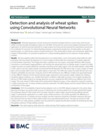 Detection and analysis of wheat spikes using Convolutional Neural Networks