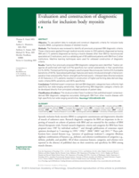 Evaluation and construction of diagnostic criteria for inclusion body myositis
