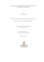 A critical review of approaches to mitigating bias in fingerprint identification