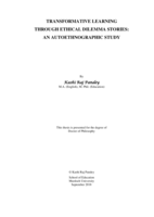 Transformative learning through ethical dilemma stories: An autoethnographic study