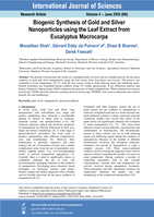 Biogenic synthesis of gold and silver nanoparticles using the leaf extract from Eucalyptus macrocarpa