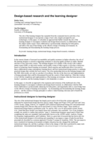 Design-based research and the learning designer