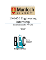 ENG450 Engineering Internship: BEC Engineering PTY LTD