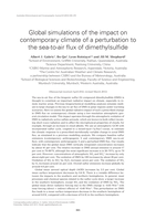 Global simulations of the impact on contemporary climate of a perturbation to the sea-to-air flux of dimethylsulfide