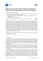 Mutual learning and policy transfer in integrated water resources management: A research agenda