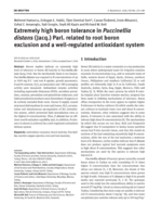 Extremely high boron tolerance in Puccinellia distans (Jacq.) Parl. related to root boron exclusion and a well-regulated antioxidant system
