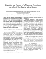 Operation and control of a microgrid containing inertial and non-inertial micro sources