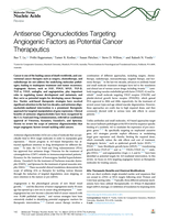 Antisense oligonucleotides targeting angiogenic factors as potential cancer therapeutics