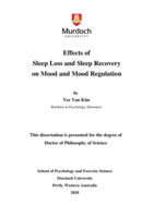 Effects of sleep loss and sleep recovery on mood and mood regulation