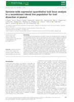 Genome‐wide expression quantitative trait locus analysis in a recombinant inbred line population for trait dissection in peanut