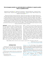 Hot red pepper powder as a safe alternative to antibiotics in organic poultry feed: An updated review