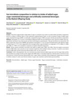 Gut microbiota composition in relation to intake of added sugar, sugar-sweetened beverages and artificially sweetened beverages in the Malmö Offspring Study