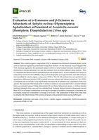 Evaluation of D-limonene and β-ocimene as attractants of Aphytis melinus (Hymenoptera: Aphelinidae), a parasitoid of Aonidiella aurantii (Hemiptera: Diaspididae) on Citrus spp.