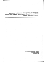 Distribution and biomass of seagrasses and algae, and nutrient pools in water, sediments and plants in Princess RoyalHarbour and Oyster Harbour