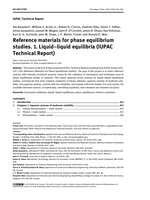 Reference materials for phase equilibrium studies. 1. Liquid–liquid equilibria (IUPAC Technical Report)