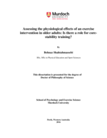 Assessing the physiological effects of an exercise intervention in older adults: Is there a role for core-stability training?