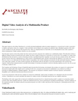 Digital video analysis of a multimedia product