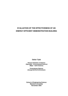 Evaluation of the effectiveness of an energy efficient demonstration building