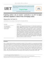 Exploring student voice in teachers' motivation to use ICT in higher education: Qualitative evidence from a developing country