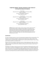 Exploring students' museum experiences in the context of web-based learning environments