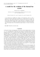 A model for the evolution of the thermal bar system