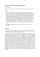 Doing critical ethnography and struggling around