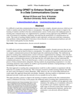 Using OPNET to enhance student learning in a Data Communications course