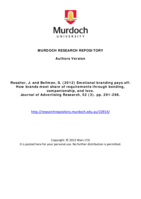 Emotional branding pays off: How brands meet share of requirements through bonding, companionship, and love