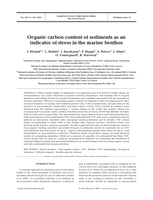 Organic carbon content of sediments as an indicator of stress in the marine benthos