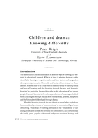 Children and drama: knowing differently