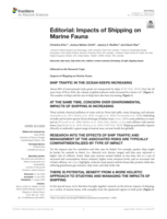 Editorial: Impacts of shipping on marine fauna