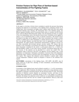 Friction factors for pipe flow of xanthan-based concentrates of fire fighting foams
