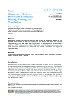 Claparède (1904) on Monocular Stereopsis: History, Theory, and Translation